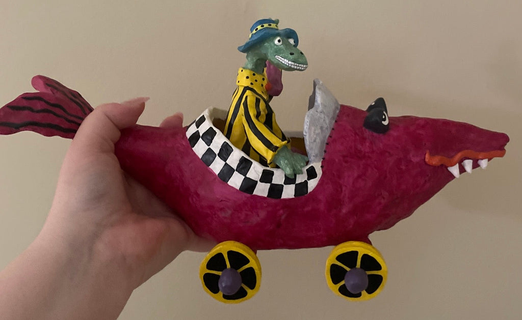 Judie Bomberger Original Sculpture Crock Daddy Signed