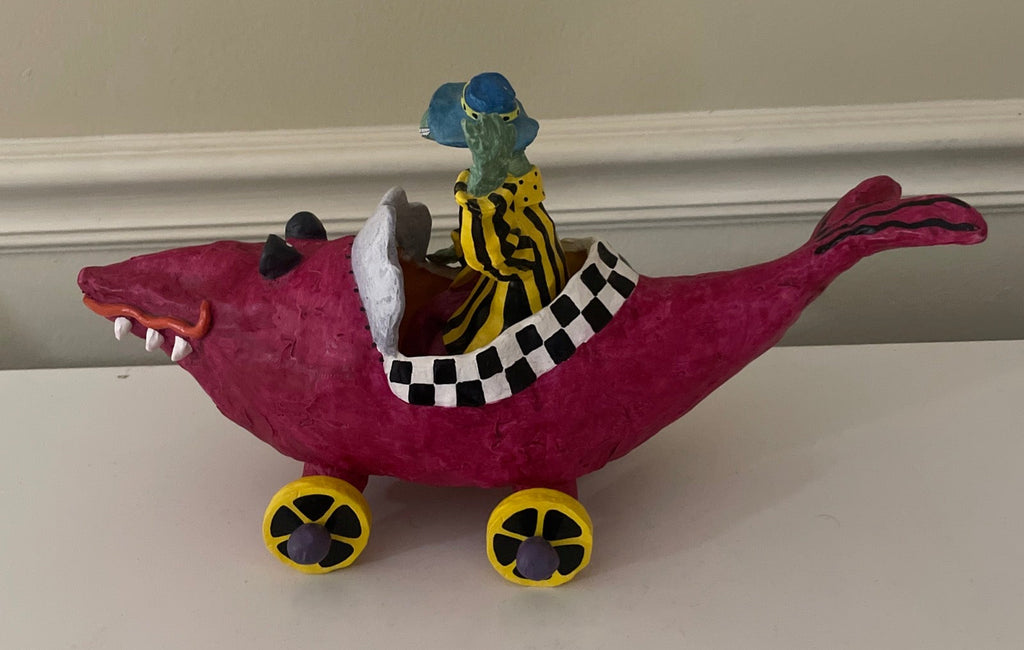 Judie Bomberger Original Sculpture Crock Daddy Signed